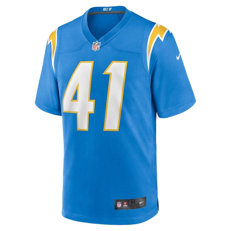 Alternative view of Eli Apple 41 Los Angeles Chargers Team Game Men Jersey - Powder Blue JS8496 nicesnker