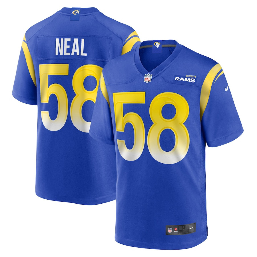 Eli Neal 58 Los Angeles Rams Game Men Jersey - Royal JS6232 nicesnker