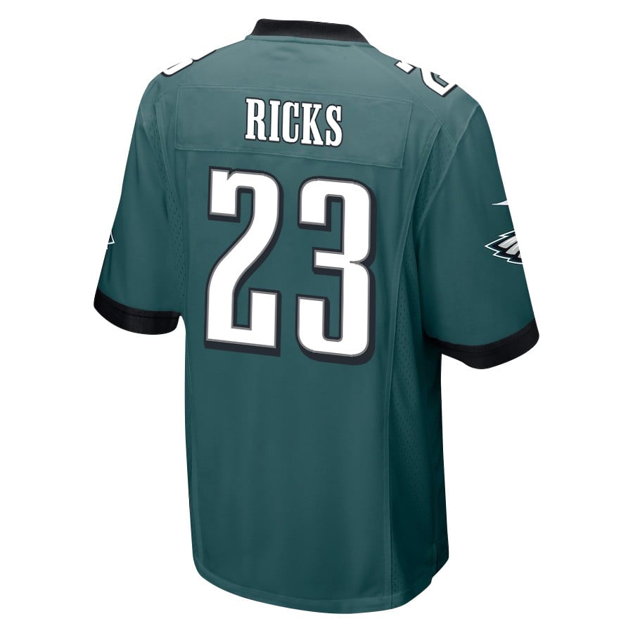Alternative view of Eli Ricks 23 Philadelphia Eagles Super Bowl LIX Champions Patch 'New Orleans - Where Legends Are Made' EMBROIDERED Game Men Jersey - Midnight Green JS8246 nicesnker