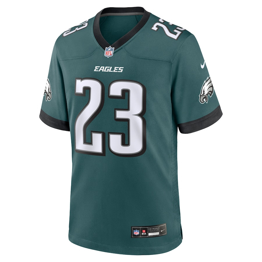 Alternative view of Eli Ricks 23 Philadelphia Eagles Team Game Men Jersey - Midnight Green JS4044 nicesnker