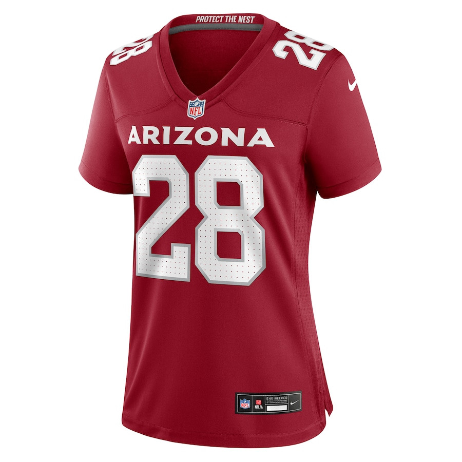 Alternative view of Elijah Jones 28 Arizona Cardinals Women's Game Jersey - Cardinal JS4295 nicesnker