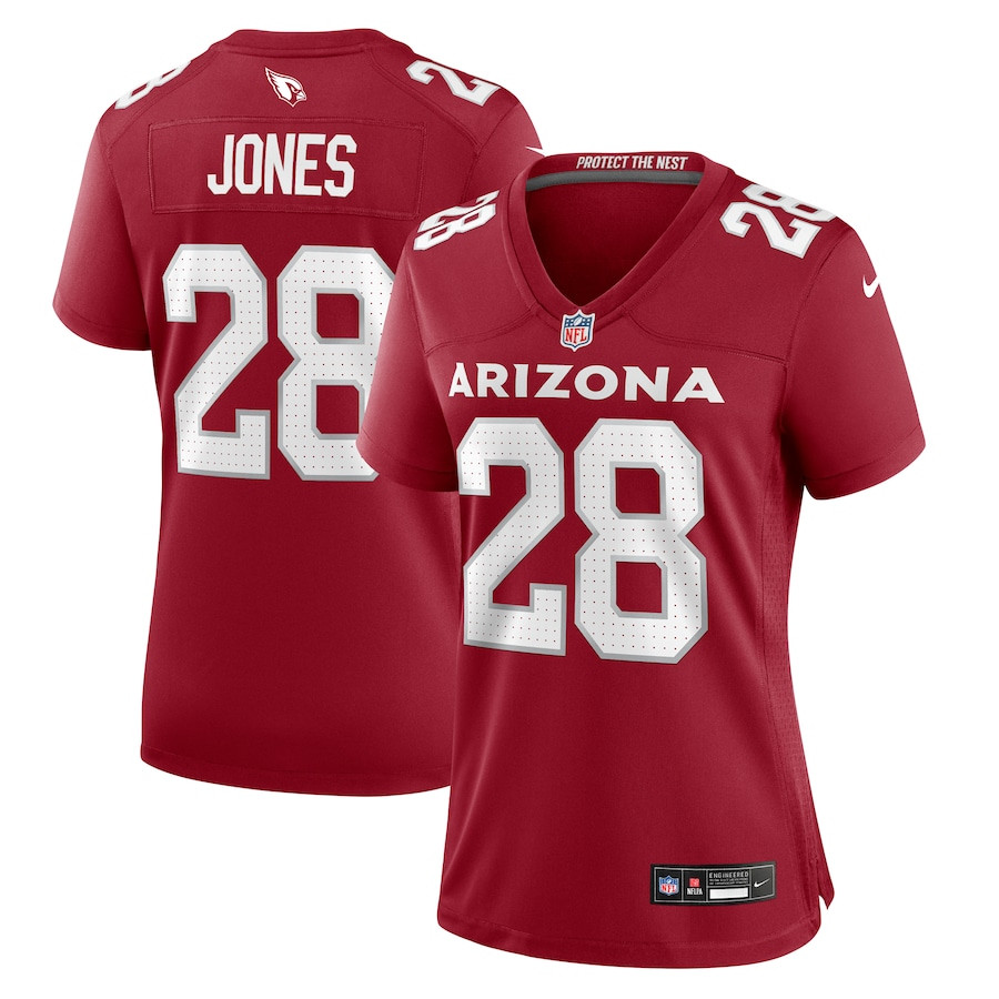 Elijah Jones 28 Arizona Cardinals Women's Game Jersey - Cardinal JS4295 nicesnker