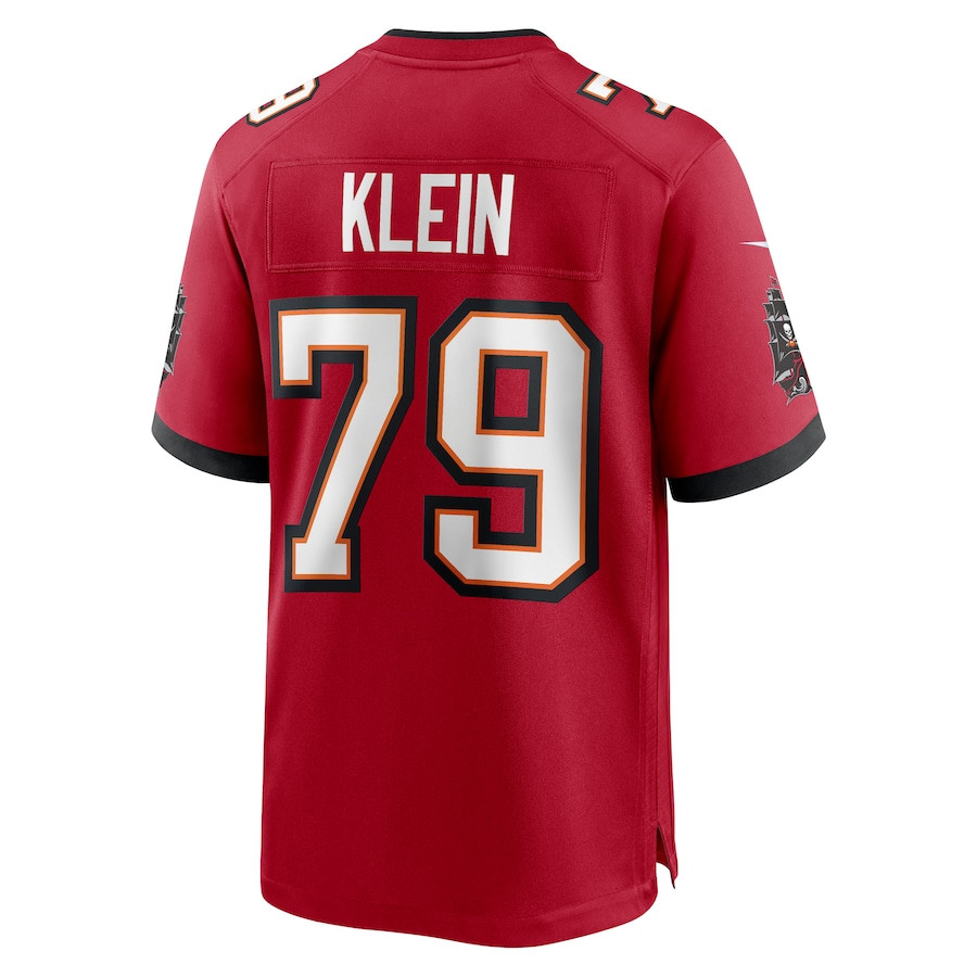 Elijah Klein 79 Tampa Bay Buccaneers Game Men Jersey - Red JS9611 nicesnker - Image 3