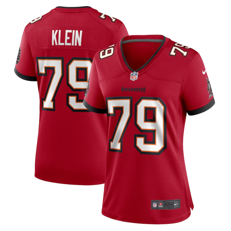 Elijah Klein 79 Tampa Bay Buccaneers Game Women Jersey - Red JS2185 nicesnker