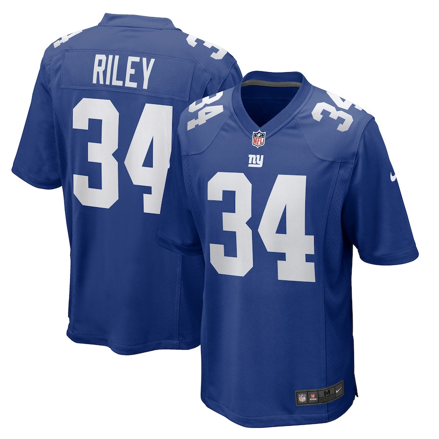 Elijah Riley 34 New York Giants Team Game Men Jersey - Royal JS5456 nicesnker