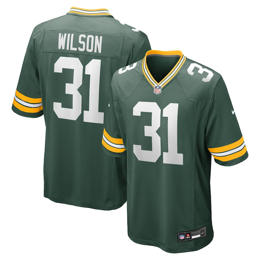 Emanuel Wilson 31 Green Bay Packers Game Men Jersey - Green JS1328 nicesnker