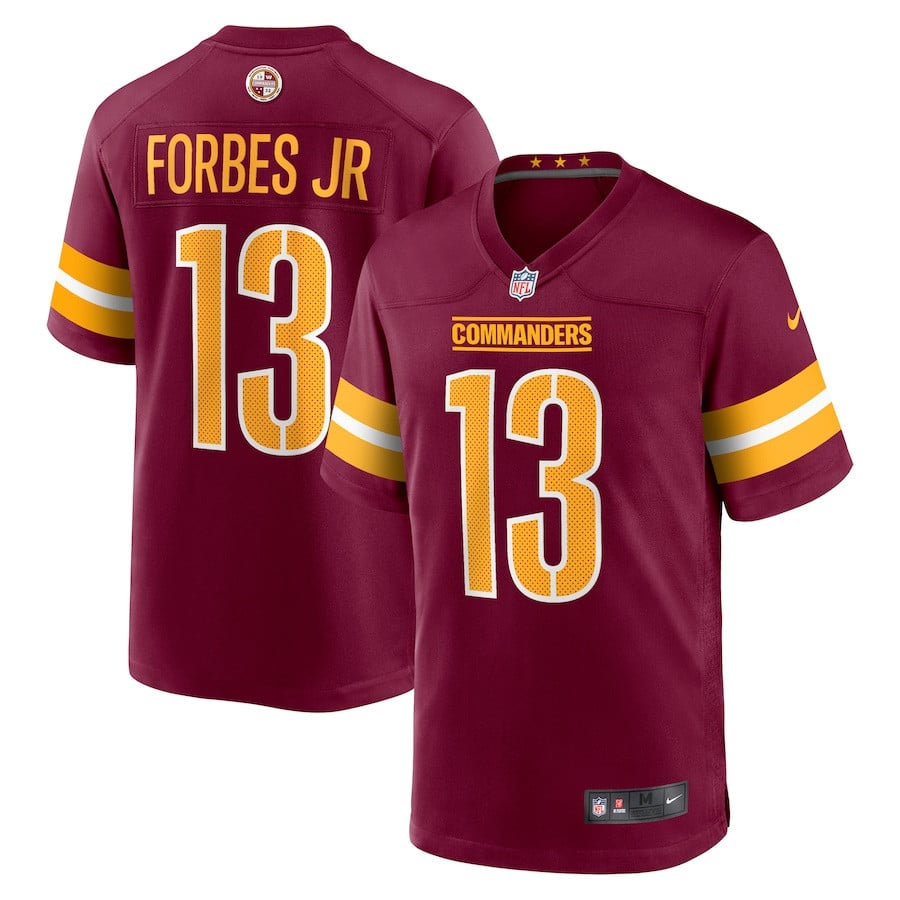 Emmanuel Forbes Jr. 13 Washington Commanders Game Men Jersey - Burgundy JS3084 nicesnker