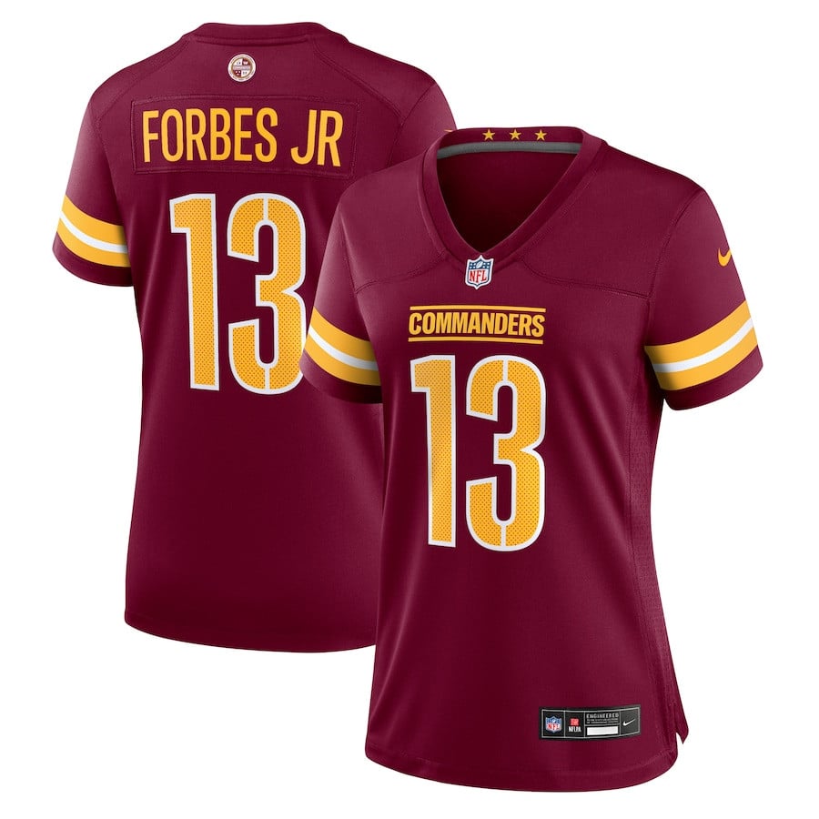 Emmanuel Forbes Jr. 13 Washington Commanders Women's Game Jersey - Burgundy JS2473 nicesnker