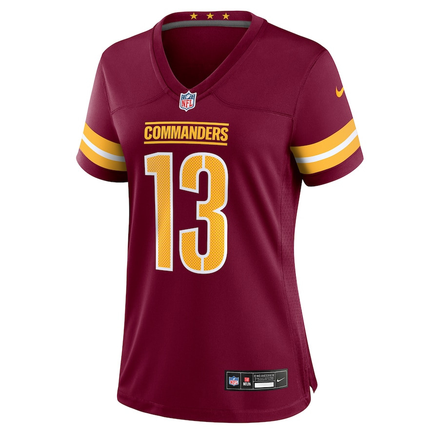 Alternative view of Emmanuel Forbes Jr. 13 Washington Commanders Women's Game Jersey - Burgundy JS2473 nicesnker