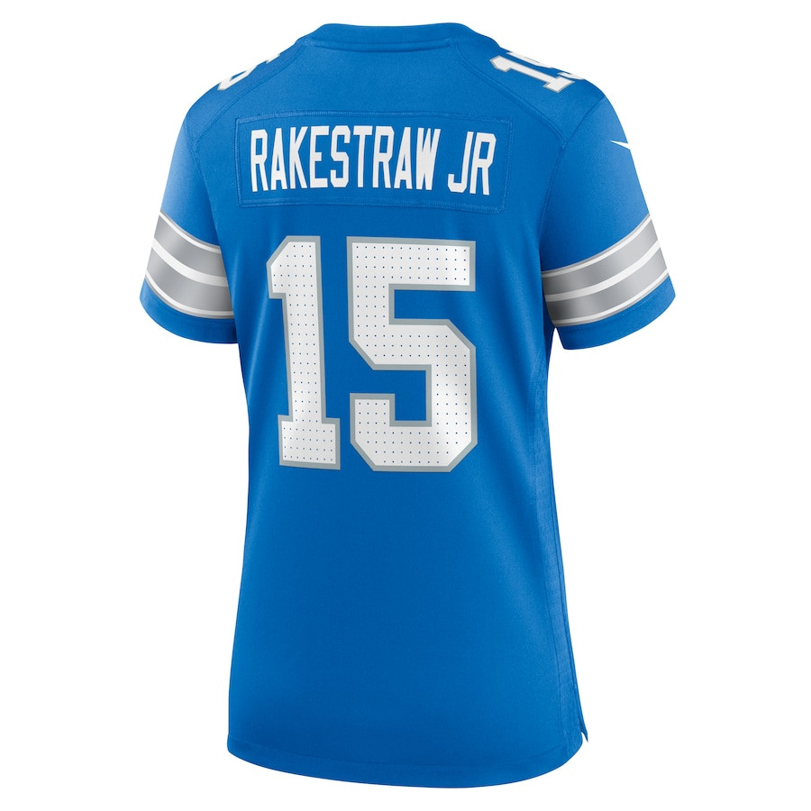 Ennis Rakestraw Jr. 15 Detroit Lions Women's Team Game Jersey - Blue JS8816 nicesnker - Image 3