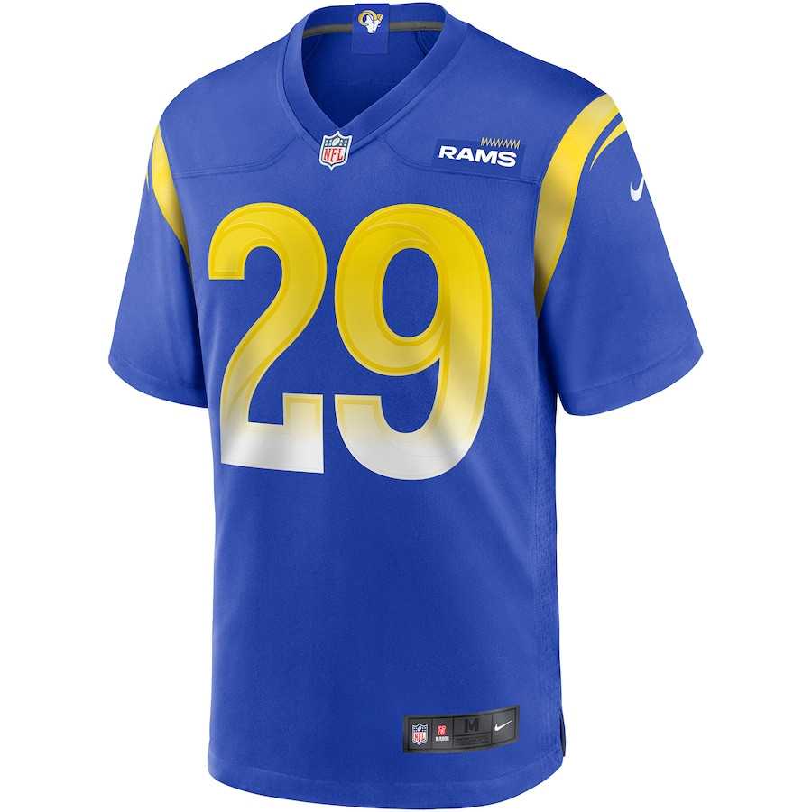 Alternative view of Eric Dickerson 29 Los Angeles Rams Men Game Retired Jersey - Royal JS5809 nicesnker
