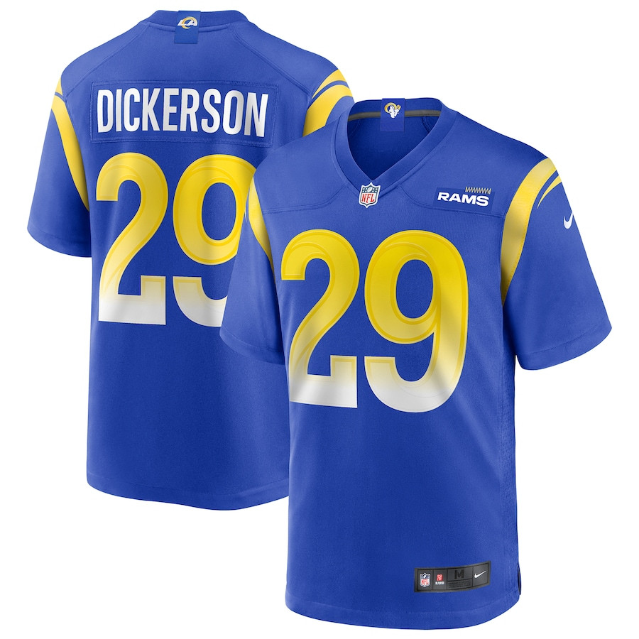 Eric Dickerson 29 Los Angeles Rams Men Game Retired Jersey - Royal JS5809 nicesnker