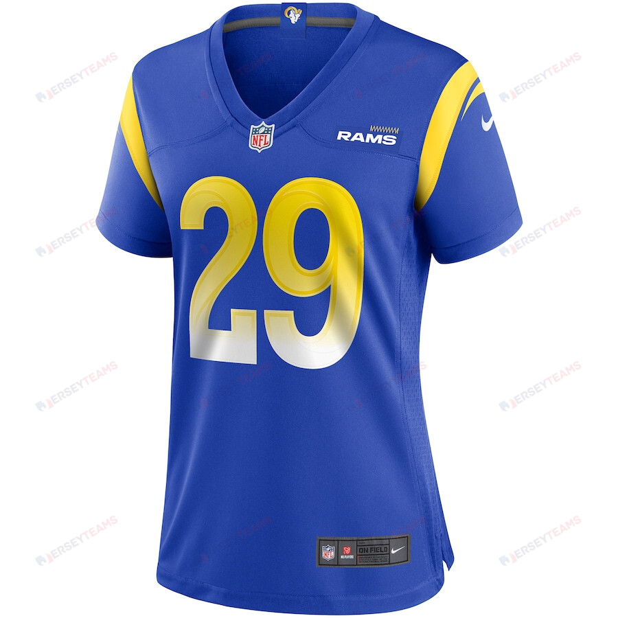 Alternative view of Eric Dickerson 29 Los Angeles Rams Women Game Retired Jersey - Royal JS2344 nicesnker