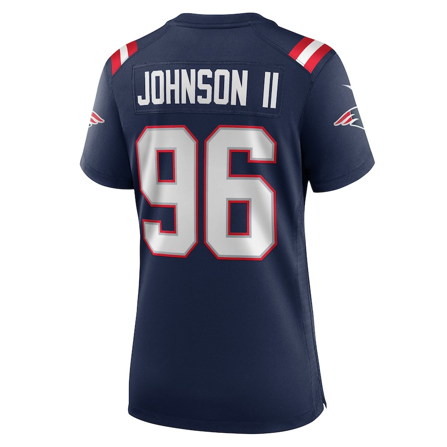 Eric Johnson II 96 New England Patriots Women's Game Jersey - Navy JS3913 nicesnker - Image 3