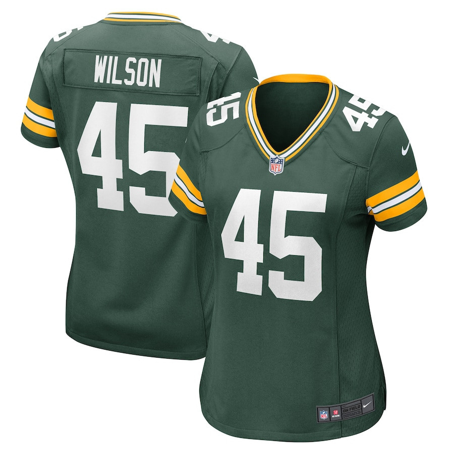 Eric Wilson 45 Green Bay Packers Women's Team Game Jersey - Green JS4555 nicesnker