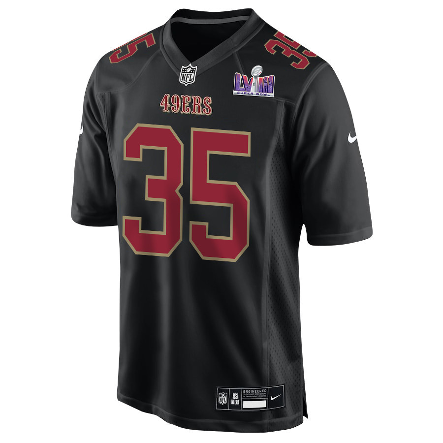 Alternative view of Erik Harris 35 San Francisco 49ers Super Bowl LVIII Patch Fashion Game Men Jersey - Carbon Black JS2855 nicesnker