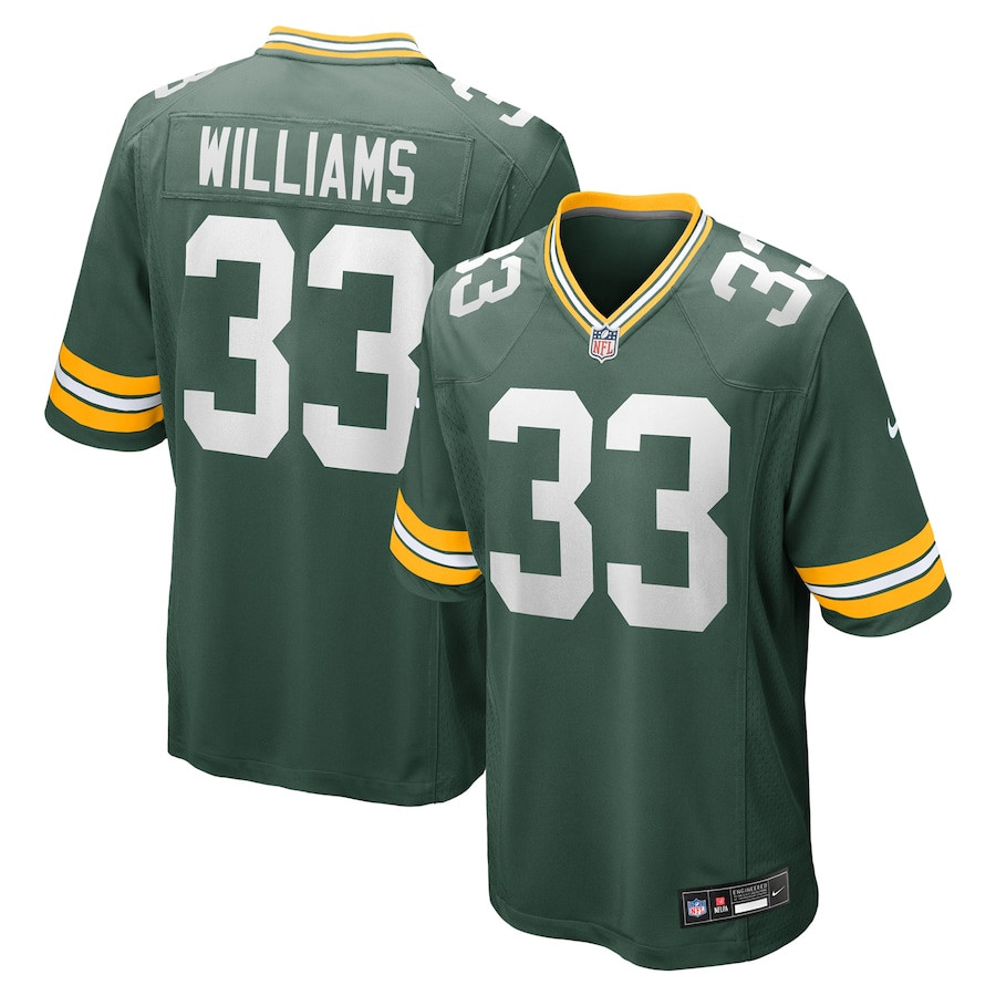 Evan Williams 33 Green Bay Packers Game Men Jersey - Green JS3800 nicesnker