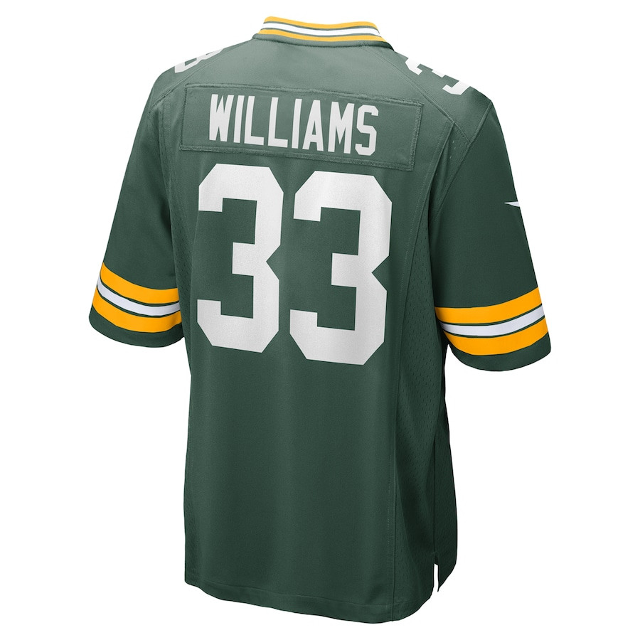 Evan Williams 33 Green Bay Packers Game Men Jersey - Green JS3800 nicesnker - Image 3