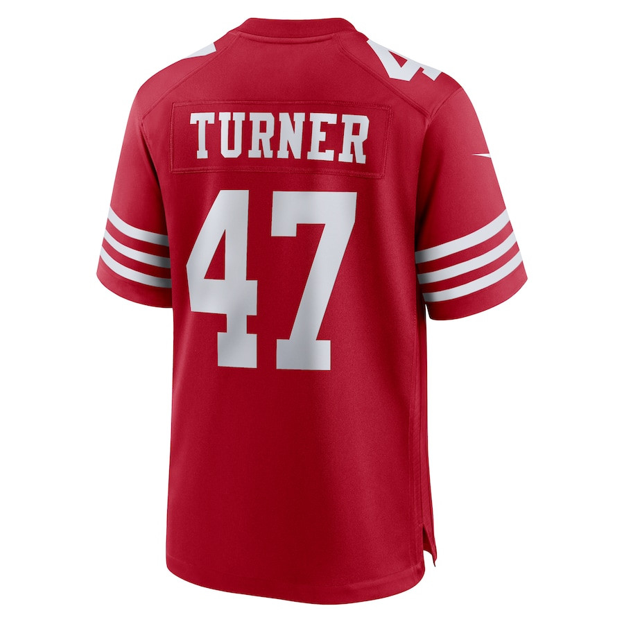 Ezekiel Turner 47 San Francisco 49ers Team Game Men Jersey - Scarlet JS7470 nicesnker - Image 3