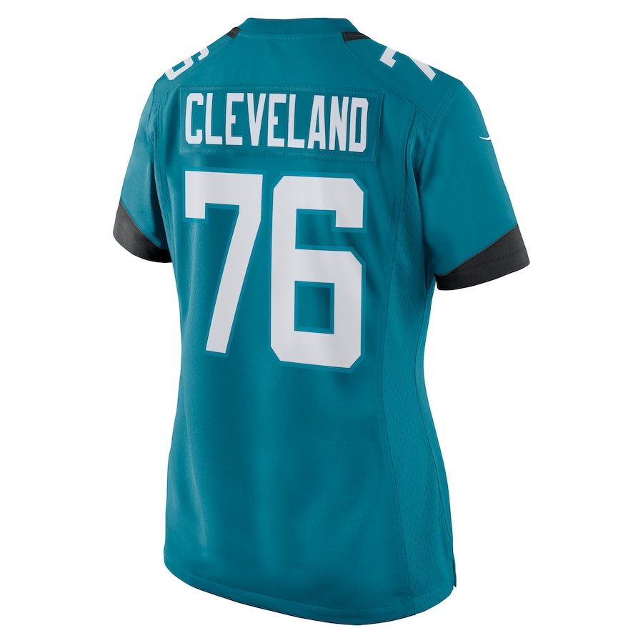 Ezra Cleveland 76 Jacksonville Jaguars Women Game Jersey - Teal JS5148 nicesnker - Image 3