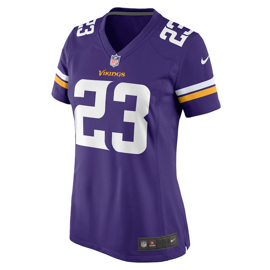 Alternative view of Fabian Moreau 23 Minnesota Vikings Women's Game Jersey - Purple JS6778 nicesnker
