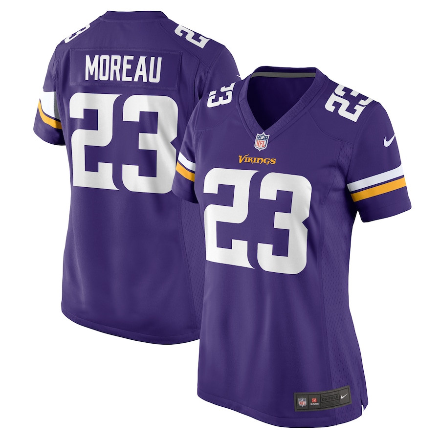 Fabian Moreau 23 Minnesota Vikings Women's Game Jersey - Purple JS6778 nicesnker
