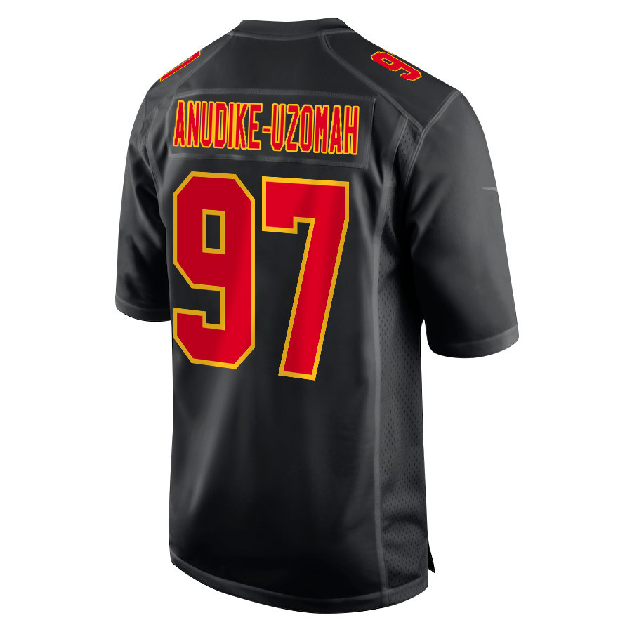Felix Anudike-Uzomah 97 Kansas City Chiefs Super Bowl LVIII Champions 4X Fashion Game Men Jersey - Carbon Black JS8258 nicesnker - Image 3