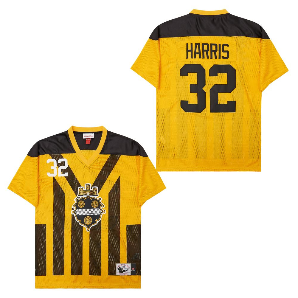 Franco Harris 32 Pittsburgh Steelers Retro Throwback Legacy Men Jersey - Black/Yellow JS2806 nicesnker
