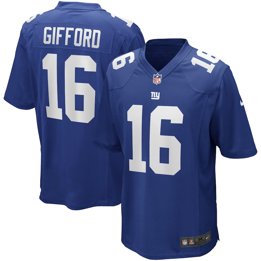 Frank Gifford 16 New York Giants Men Game Retired Jersey - Royal JS8542 nicesnker