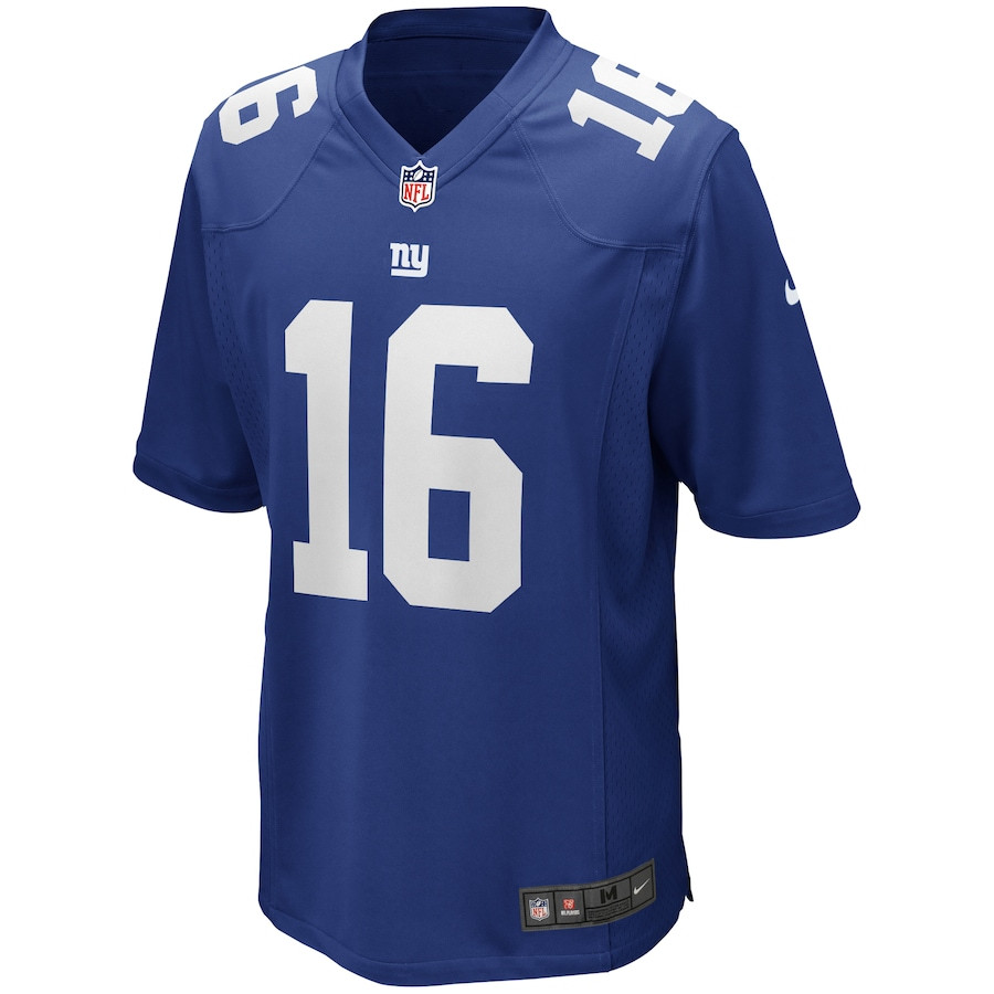 Alternative view of Frank Gifford 16 New York Giants Men Game Retired Jersey - Royal JS8542 nicesnker