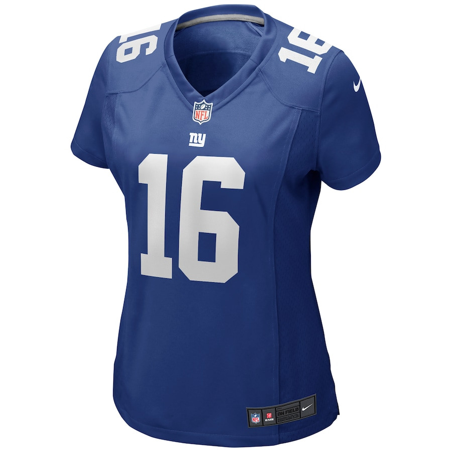 Alternative view of Frank Gifford 16 New York Giants Women Game Retired Jersey - Royal JS8207 nicesnker