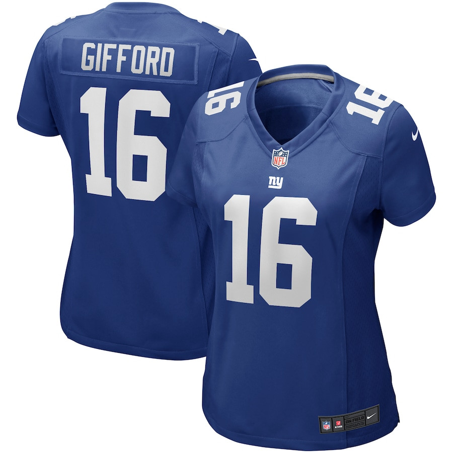 Frank Gifford 16 New York Giants Women Game Retired Jersey - Royal JS8207 nicesnker