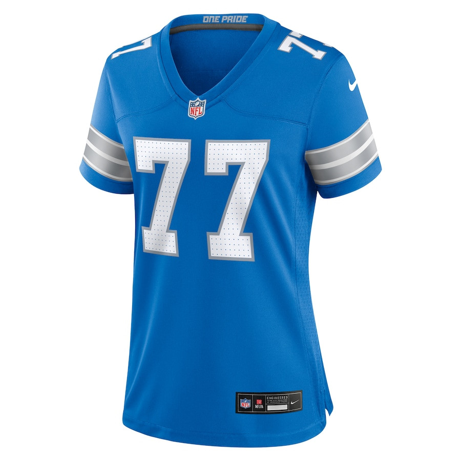 Alternative view of Frank Ragnow 77 Detroit Lions Women's Team Game Jersey - Blue JS2033 nicesnker