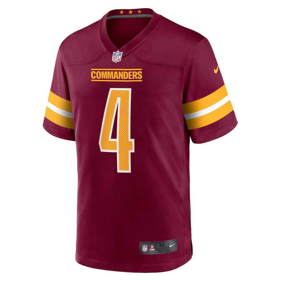 Alternative view of Frankie Luvu 4 Washington Commanders Game Men Jersey - Burgundy JS4450 nicesnker