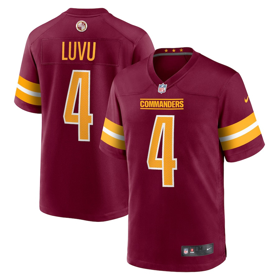Frankie Luvu 4 Washington Commanders Game Men Jersey - Burgundy JS4450 nicesnker