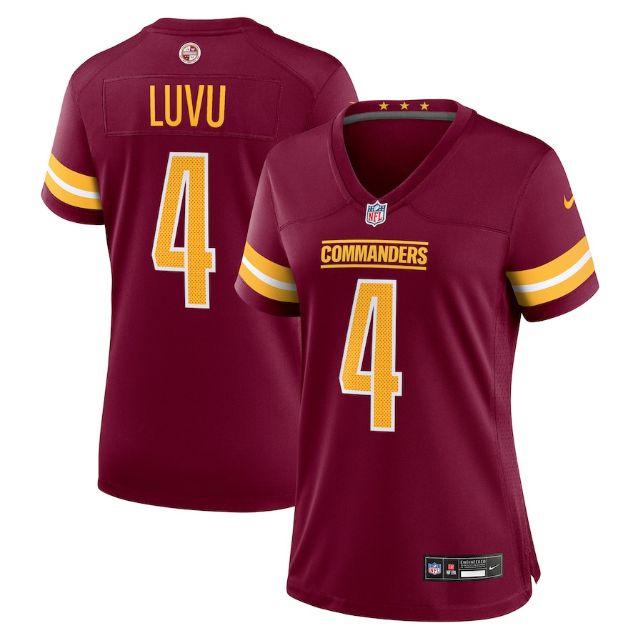 Frankie Luvu 4 Washington Commanders Women's Game Jersey - Burgundy JS6135 nicesnker