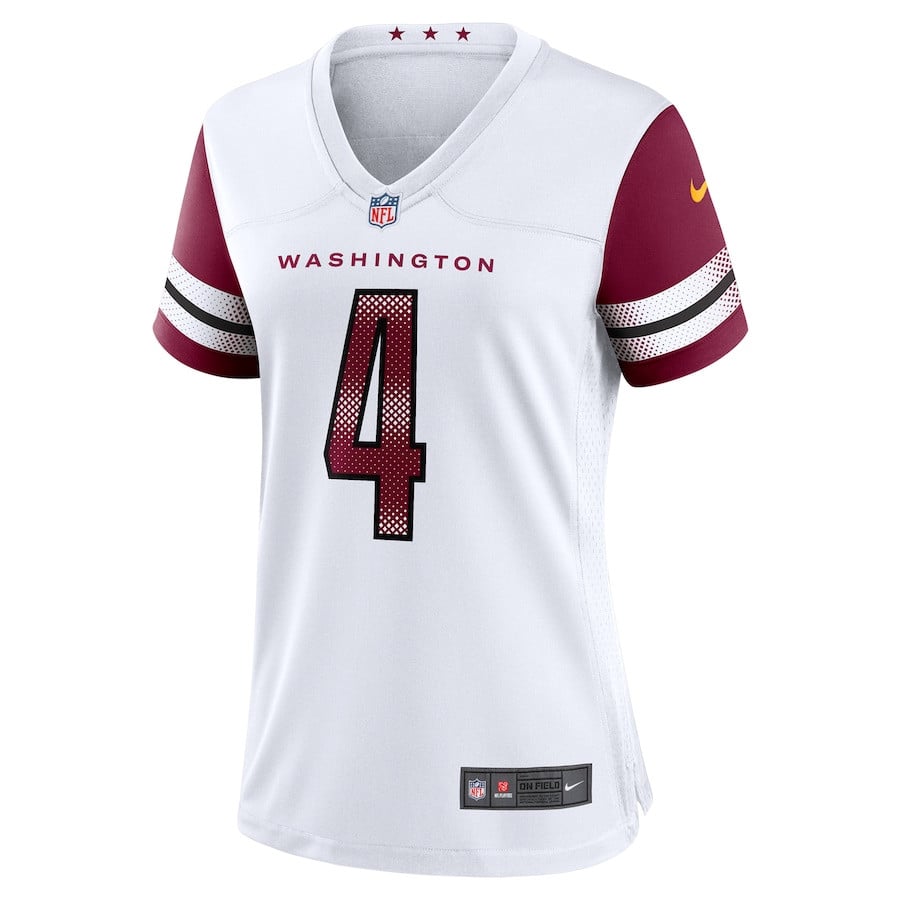 Alternative view of Frankie Luvu 4 Washington Commanders Women's Game Jersey - White JS9004 nicesnker