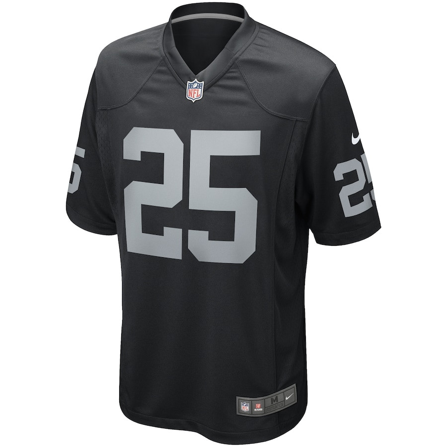 Alternative view of Fred Biletnikoff 25 Las Vegas Raiders Men Game Retired Jersey - Black JS6305 nicesnker