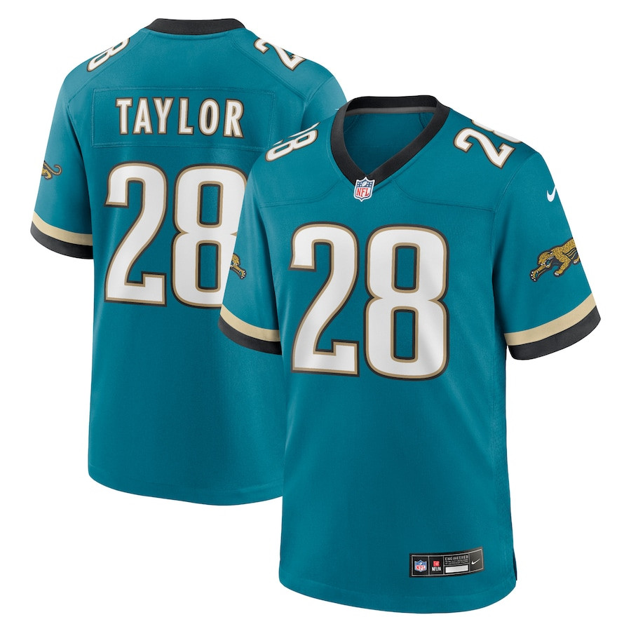 Fred Taylor 28 Jacksonville Jaguars Prowler Throwback Player Game Men Jersey - Teal JS4424 nicesnker