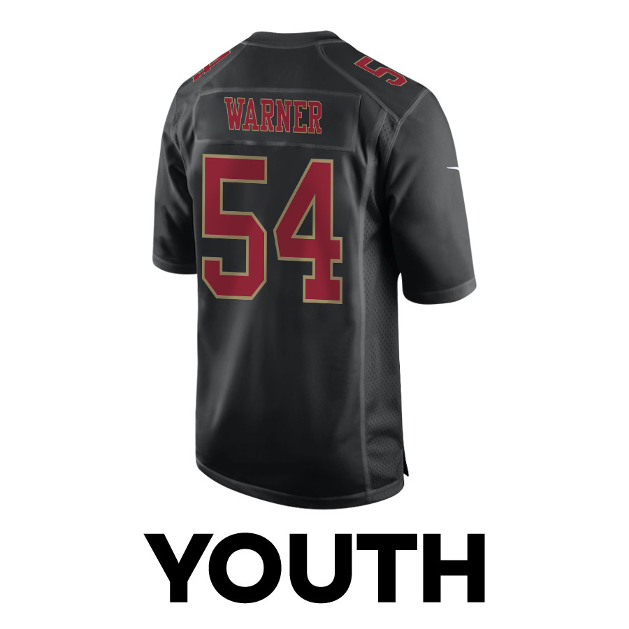 Fred Warner 54 San Francisco 49ers All-Pro Fred Fashion Game YOUTH Jersey - Carbon Black JS8705 nicesnker - Image 3