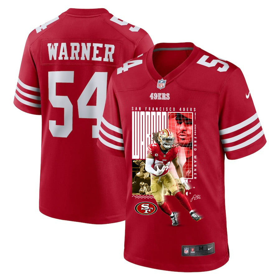 Fred Warner 54 San Francisco 49ers All-Pro Fred Game Men Jersey - Scarlet JS8107 nicesnker