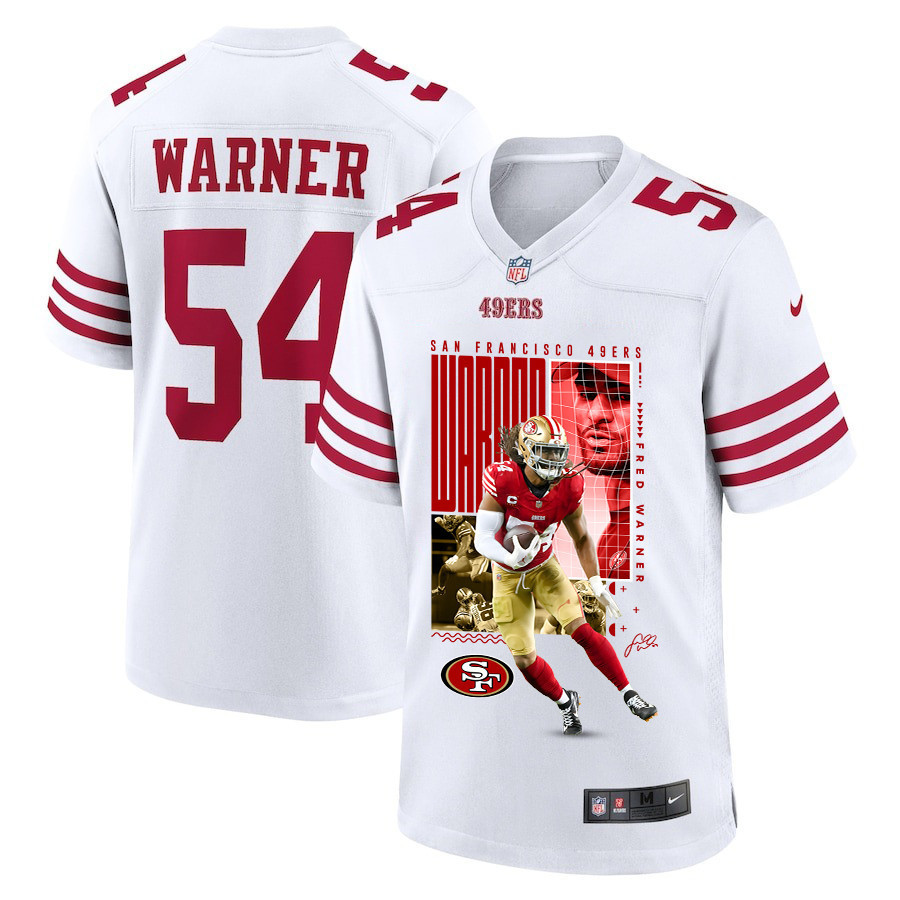 Fred Warner 54 San Francisco 49ers All-Pro Fred Game Men Jersey - White JS5876 nicesnker