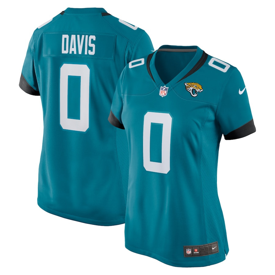 Gabe Davis 0 Jacksonville Jaguars Women's Game Jersey - Teal JS5432 nicesnker