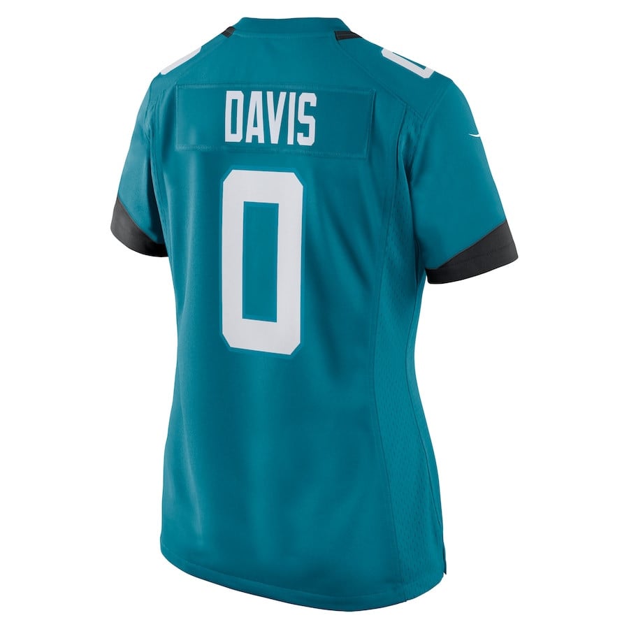 Gabe Davis 0 Jacksonville Jaguars Women's Game Jersey - Teal JS5432 nicesnker - Image 3