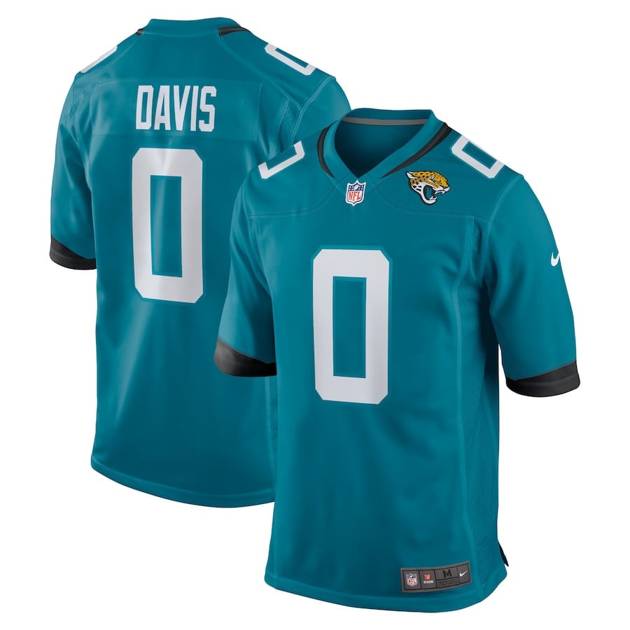 Gabe Davis 5 Jacksonville Jaguars Team Game Men Jersey - Teal JS6934 nicesnker