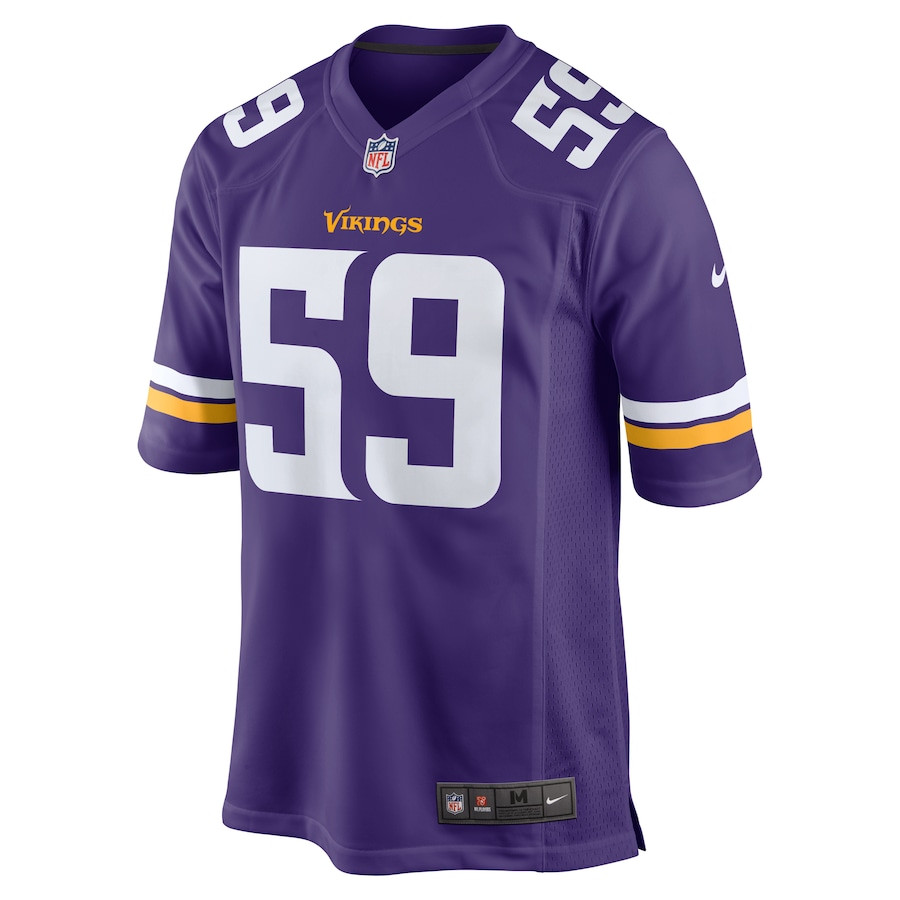 Alternative view of Gabriel Murphy 59 Minnesota Vikings Game Men Jersey - Purple JS4912 nicesnker