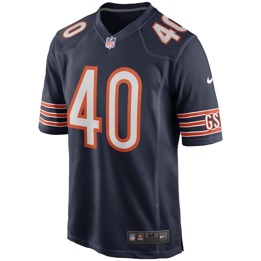 Alternative view of Gale Sayers 40 Chicago Bears Men Game Retired Jersey - Navy JS8783 nicesnker