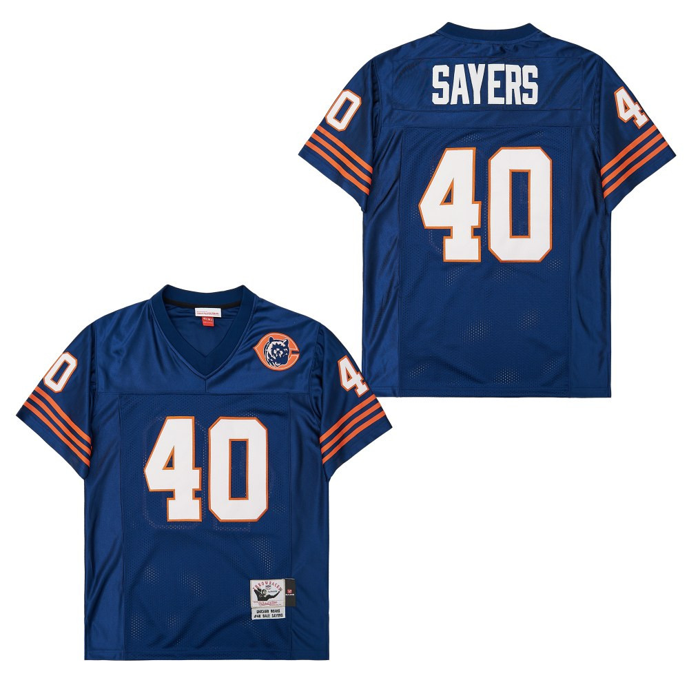 Alternative view of Gale Sayers 40 Chicago Bears Retro Throwback Men Jersey - Navy JS9721 nicesnker