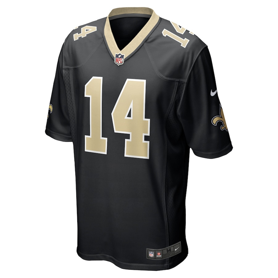 Alternative view of Ga'Quincy McKinstry 14 New Orleans Saints Game Men Jersey - Black JS6889 nicesnker