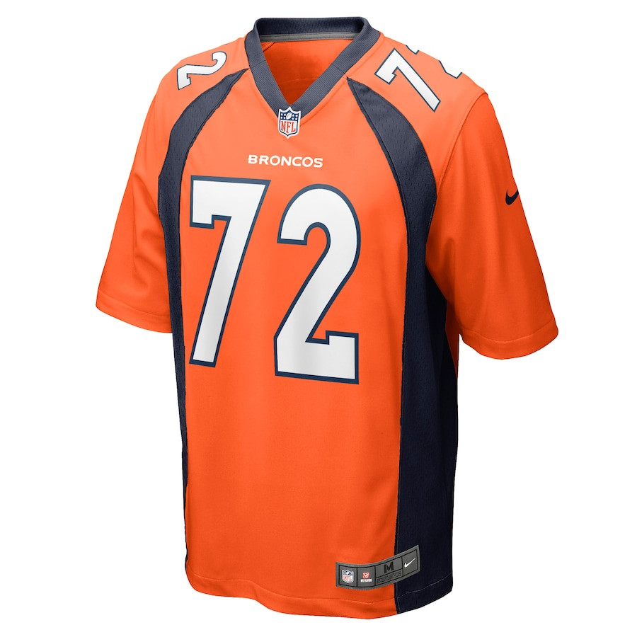 Alternative view of Garett Bolles 72 Denver Broncos Men Game Jersey - Orange JS8814 nicesnker